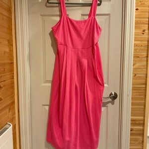 Boden Vibrant Pink Midi Dress